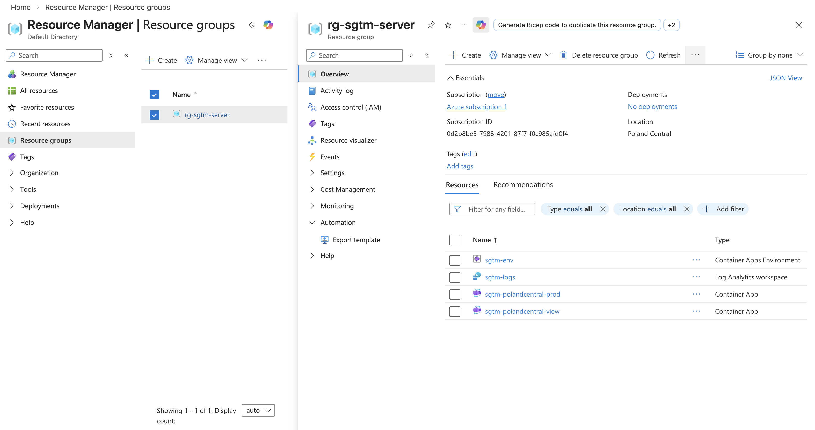 Running the sGTM Azure deployment script in Cloud Shell